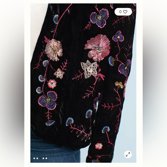 Brand New Anthropologie Embellished Velvet Jacket - Picture 3 of 10